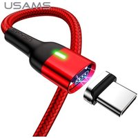 USAMS Universal Magnetic Type C Micro USB Fast Charge Data Cable for Phones