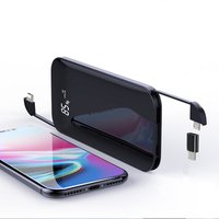 Dual usb cable portable mobile phone wireless power bank 10000mah suit for all kinds of smartphones