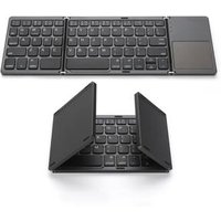 ce rohs aluminum foldable keyboard folding wireless bluetooth tastatur mouse and keyboard for apple logitech