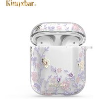 Kingxbar Sample Flower Family Protective Case For AirPod 1 2 Charging Case Cover crystals from Swarovski