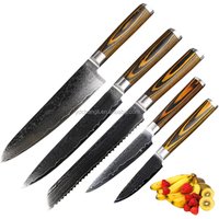 Damascus Kitchen Knife Set