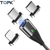 Free Shipping TOPK AM61 1M 18W QC 3.0 Magnetic Charging Cable for Samsung iPhone Android Phones