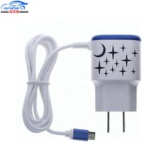 Factory 5V 2A EU US AU Plug Dual / 2 USB Ports Wall Charger Type C Android Apple Power Adapter with Cable