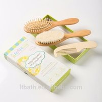 Wooden Hair Brush Comb Set