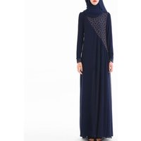 Dubai Butterfly Fall Muslim Abaya Kaftan Evening Dress