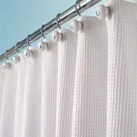 Polyester Cotton Blend Waffle Shower Curtain Bathtubs