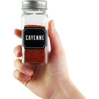 Wholesale clear glass spice jar set for salt pepper contain with cap