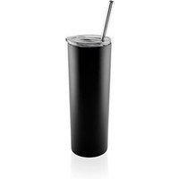 20 oz Skinny Stainless Steel Double Wall Vacuum Insulated Tumbler With BPA Free Lid, Straw, and Cleaning Brush