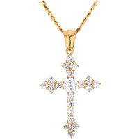 New hiphop zinc alloy iced out custom pendant CZ gold cross necklace