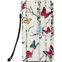 Wholesale wind bell Butterfly flower 3D printed card slot wallet leather phone case for iPhone 6 7 8 plus X XS XR MAX