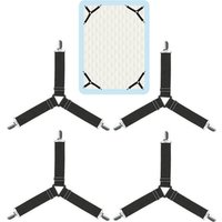 Bed Sheet Clip Fitted Holder Strap Adjustable Fastener Suspender Gripper Triangle Elastic Mattress