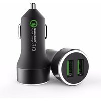 Consumer mobile accessories 2 ports QC 3.0 car charger,dual usb car charger