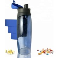Portable 7-Day Travel Pill Organiser Water Bottle