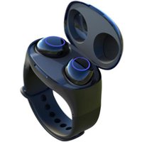 2019 Newest TWS 5.0 earbuds Wireless waterproof earbud sports headset with portable wristband charging bin