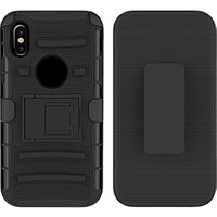 A015 New Mobile Phone Accessories Combo Clip 3 in 1 Case With Clip With Kickstand For Iphone X