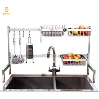 2-Tier Stainless Steel Over-Sink Dish Drying Rack