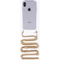 crossbody clear anti shock band cord trendy stylish necklace metal chain phone case with chain