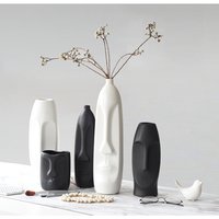 porcelain european home decoration tall ceramic face flower vase for household decorative