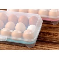 Refrigerator fresh 15 egg storage box plastic with lid storage box