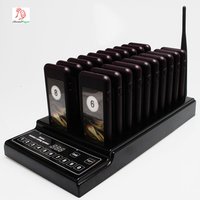 Long range 433Mhz free code 20 pagers wireless queue calling system for restaurant