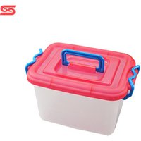 Clear Large Stackable Plastic Storage Box Handle