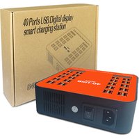 2019 new arrival 40 ports usb fast charger digital display smart phone charger charging station universal for phones