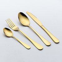 wedding gold cutlery set customized with logo spoons forks knives stainless steel rose gold,blue,rainbow,black, flatware set