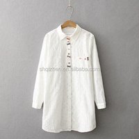 Long Sleeve Loose Pure Cotton Blouse