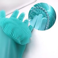 Magic Silicone Dishwashing Gloves Integrated Scrubber
