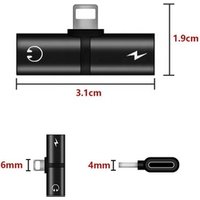 2 In 1 Earphone Accessories Charging Cable for Apple Iphone X 8 7 Plus Headphone Audio charge 3.5 MM Splitter Ear Phone Adapter