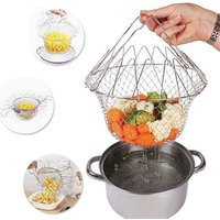 Expandable Stainless Steel Fry & Steam Basket
