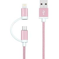 Add to CompareShare Two in One dual port usb charger cable 2 in 1 multi use mobile phone tablet charging sync data cable line