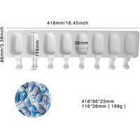 silicone popsicle pop mold for ice cream tools 8 cavity ice cream mold