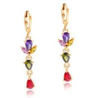 Exaggerated women's copper plated 18K gold earrings jewelry