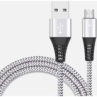 Factory High Quality Nylon Braided Micro USB Cable For Samsung Black/White Data Cable USB