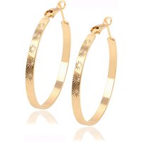 91905 Gold hoop earring xuping fashion jewelry beautiful rose gold big huggie designed earrings without stone