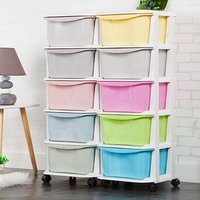 Drawer Storage Cabinet Bedside Cupboard Bedroom Cloth Kid Baby Plastic Wardrobe