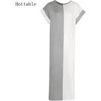 Patchwork Short Sleeve Loose Dress