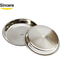 Mirror Polishing Stainless Steel Round Dinner Tray /Dish / Plate 20cm