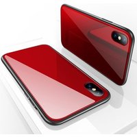 For iPhone XS Case Extreme Slim Luxury 9H Hardness Tempered Glass Back Cover XR Case for iPhone