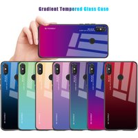 Gradient Tempered Glass Back Cover Phone Case For Xiaomi For Mi 6X 5X A1 A2 8 Lite Mix 2s 3s Max 3 For Redmi Note 5 6 7 Pro Plus