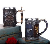 GAME OF THRONES IRON THRONE TANKARD 620ML Stainless Steel Resin Cups SIGIL TANKARD Mug Beer Stein Many Stock Hot Sale