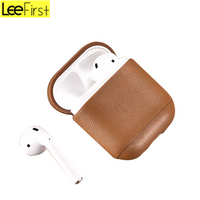 Earphone Accessories Real Nappa Leather Charging Protective Earbuds Case for Apple for Airpod