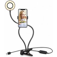 12 led ring light Output and Black/White/Pink Color live stream led selfie ring light