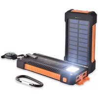 Solar Power Bank 10000mah F5 with Led Light Outdoor Power Supply