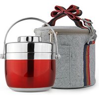 2020 Amazon Metal Heat Insulatinon Lunch Box Stackable Stainless Steel Leakproof Food Warmer 1.2L 1.5L Lunch Box For Office