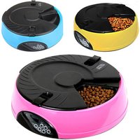 New Arrival Automatic Pet Feeder 6 Meal LCD Digital Automatic Pet Dog Cat Feeder Recorder Bowl Meal Dispenser