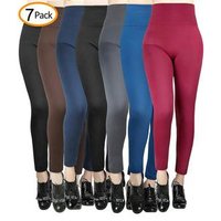 7 Pack High Waist Fleece Lined Leggings