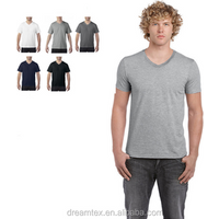 Plain Cotton V Neck T Shirt