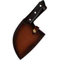 High Carbon Steel Butcher Knife with Leather BagCleaver Full Tang Filleting Handle Handmade Forged Kitchen Knife Slaughter Knife